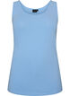 Solid color basic top in cotton, Light Blue, Packshot image number 0