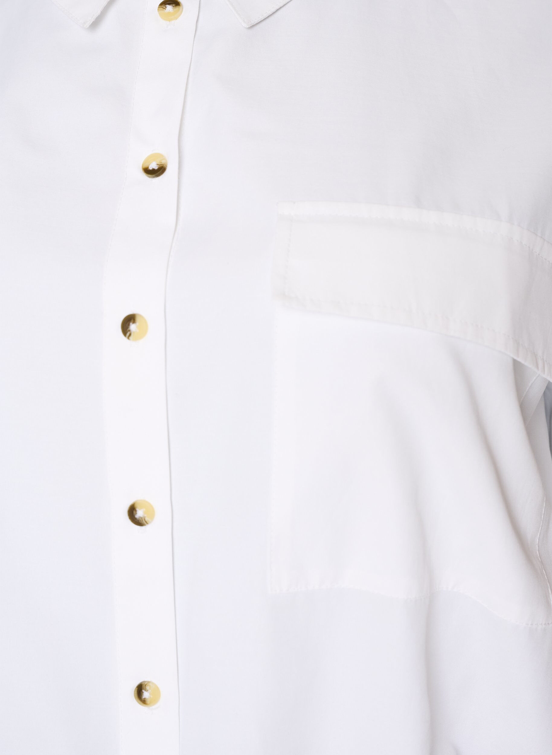 ZizzifashionShirt with chest pocket and balloon shape, White, Packshot image number 2