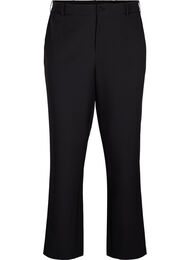 Straight leg trousers with pockets, Black, Packshot