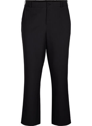 Straight leg trousers with pockets, Black, Packshot image number 0