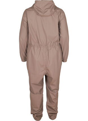 Rain jumpsuit with hood and pockets, Iron, Packshot image number 1