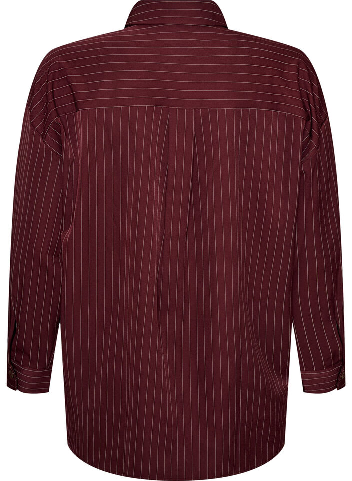 Pinstripe shirt with chest pockets, Red, Packshot image number 1