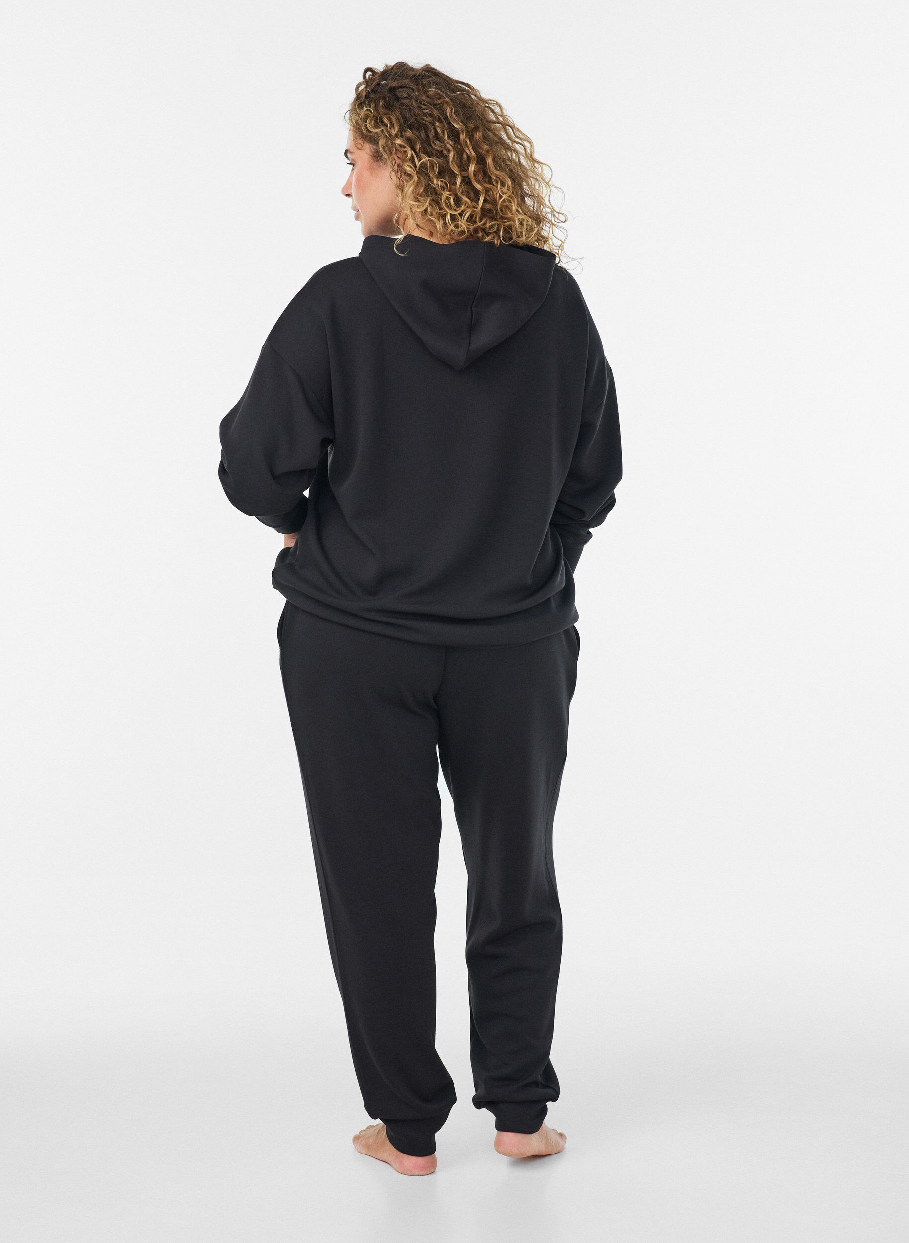 ZizzifashionJersey hoodie, Black, Model image number 2