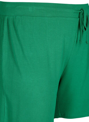 Loose-fitting viscose shorts with ribbing, Jolly Green, Packshot image number 2