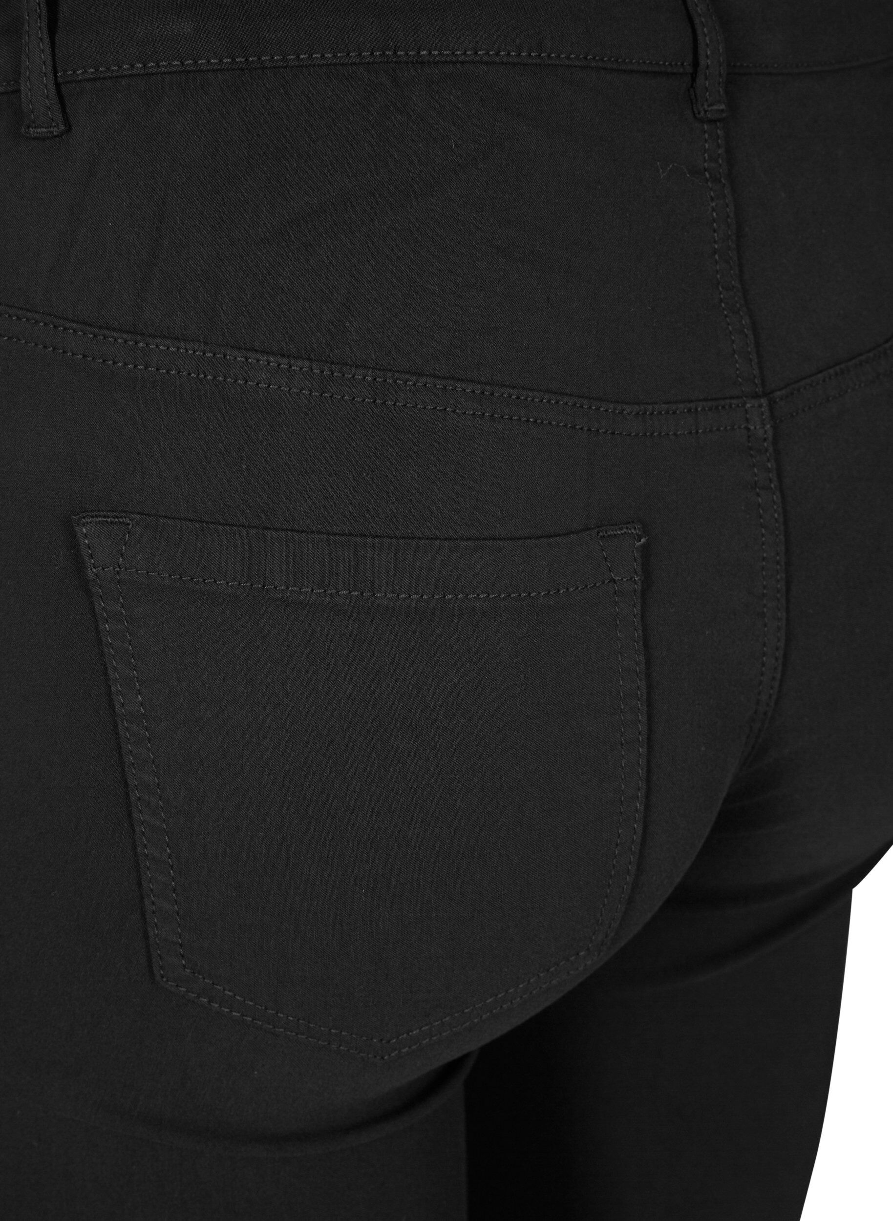 ZizzifashionSlim fit trousers with pockets, Black, Packshot image number 3