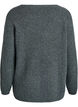 Knitted blouse with V-neck and raglan sleeves, Green, Packshot image number 1