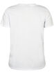 Short sleeve t-shirt with v-neckline, White, Packshot image number 1