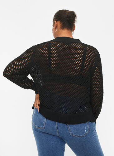 Pullover with pattern, Black, Model image number 1