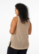 FLASH - Sleeveless knitted top with v-neck, Beige, Model image number 2