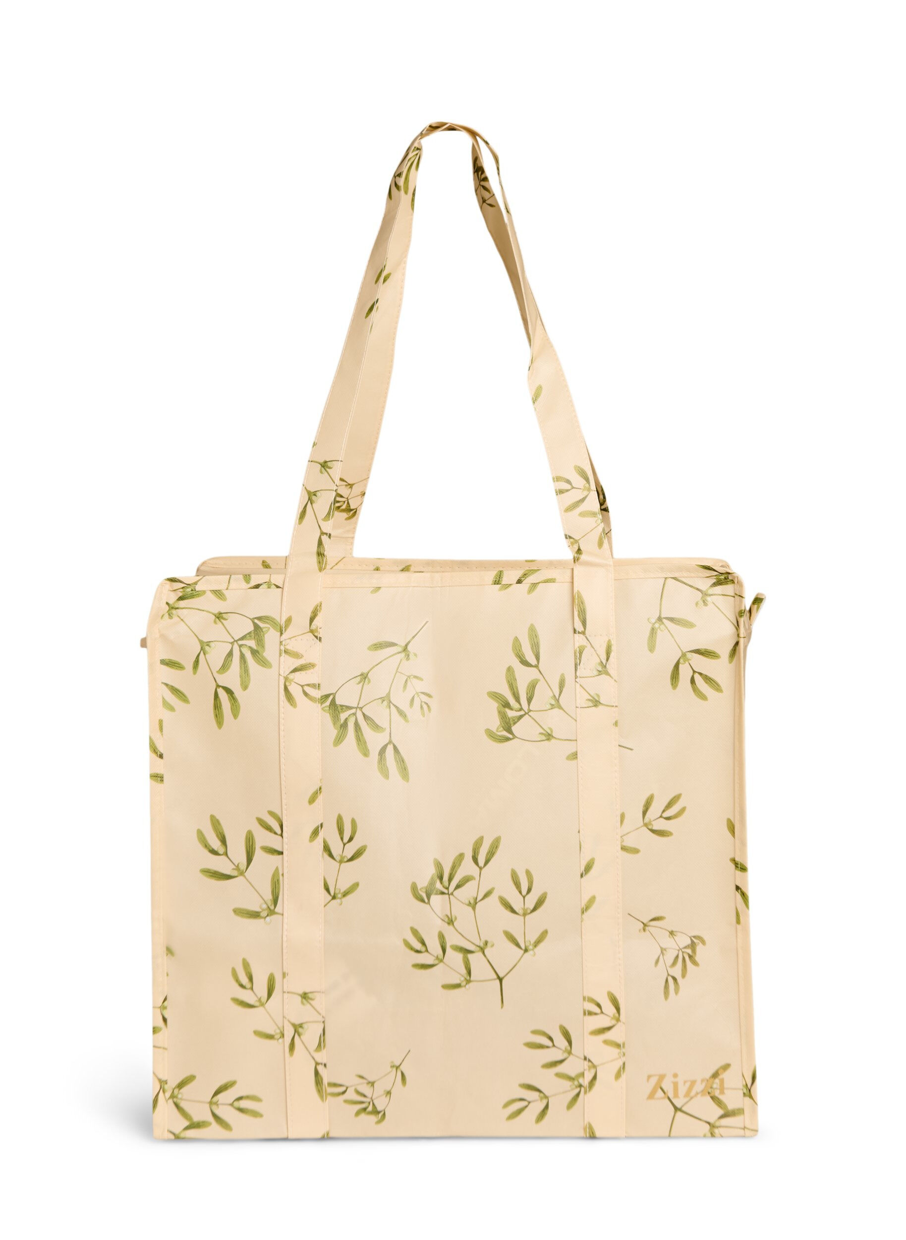 Shopping bag with zipper