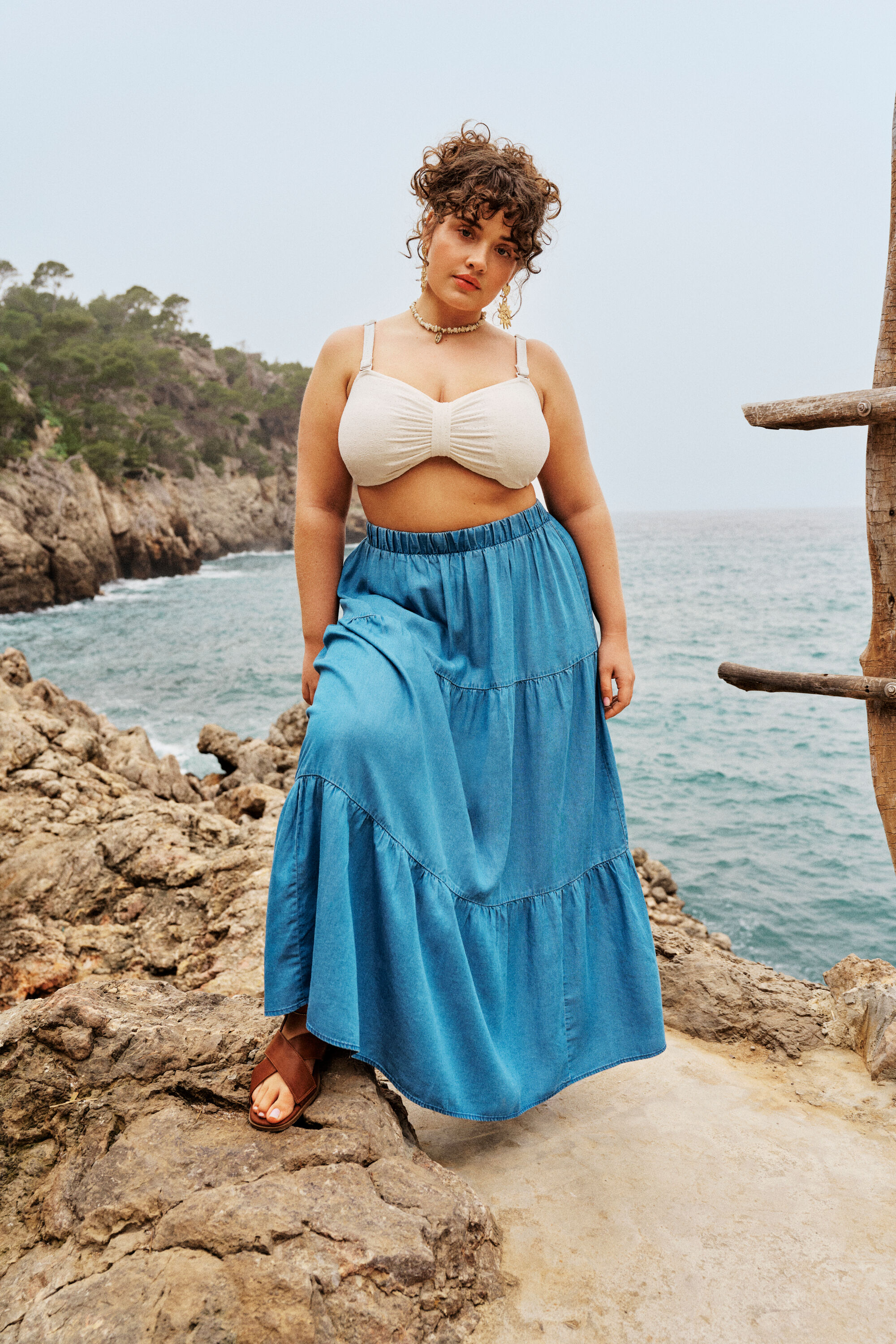 ZizzifashionBohemian in sea-blue tones, , Model