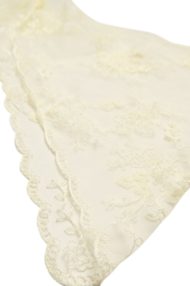 Triangular lace scarf, Beige, Packshot image number 1