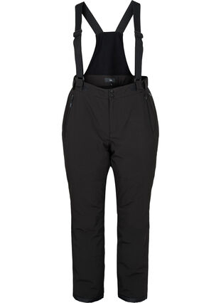 Ski trousers with braces, Black, Packshot image number 0