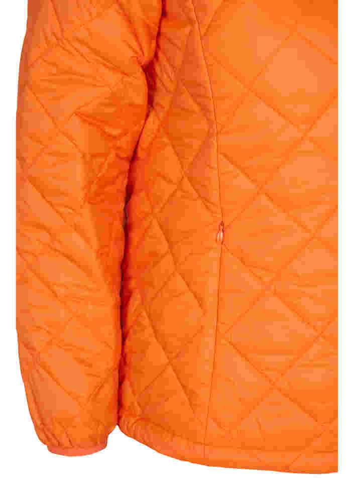 Lightweight quilted jacket with zip and pockets, Mandarin Orange, Packshot image number 3