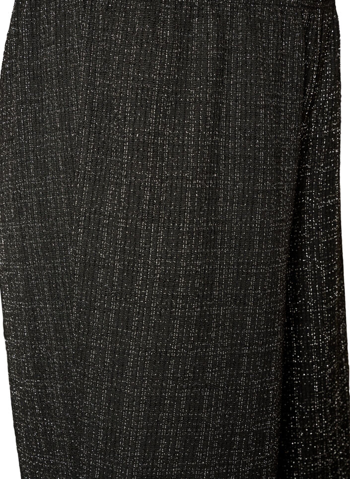 Straight-leg boucl&eacute; trousers, Black, Packshot image number 2