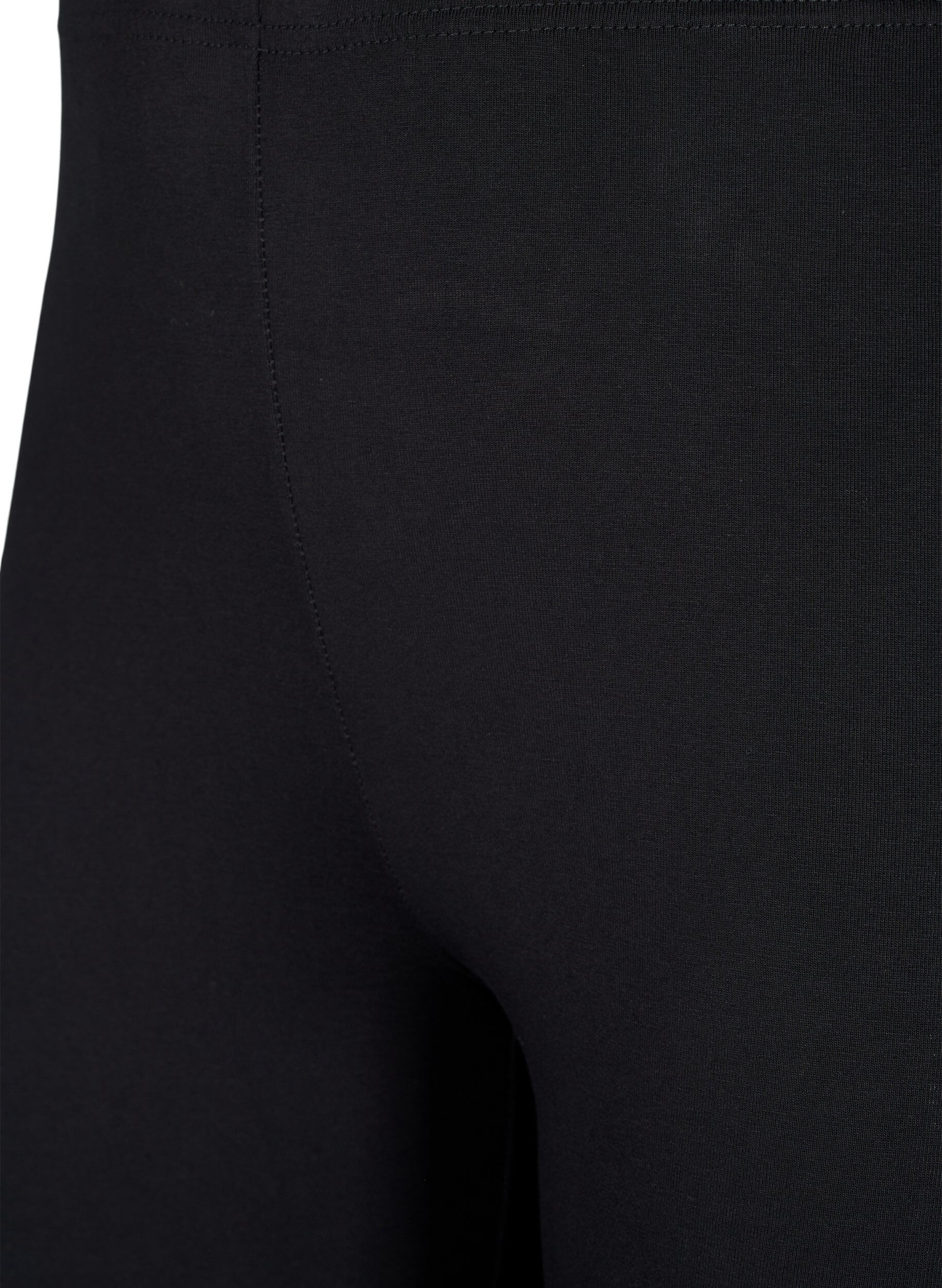 Zizzifashion 2-pack cotton leggings, Black, Packshot image number 2