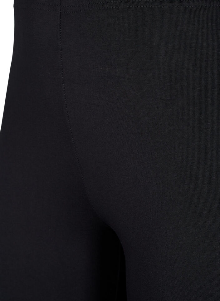 2-pack cotton leggings, Black, Packshot image number 2