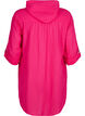 Hooded tunic in cotton and linen, Bright Rose, Packshot image number 1
