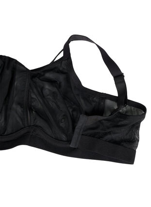 Mesh bra with string details, Black, Packshot image number 3