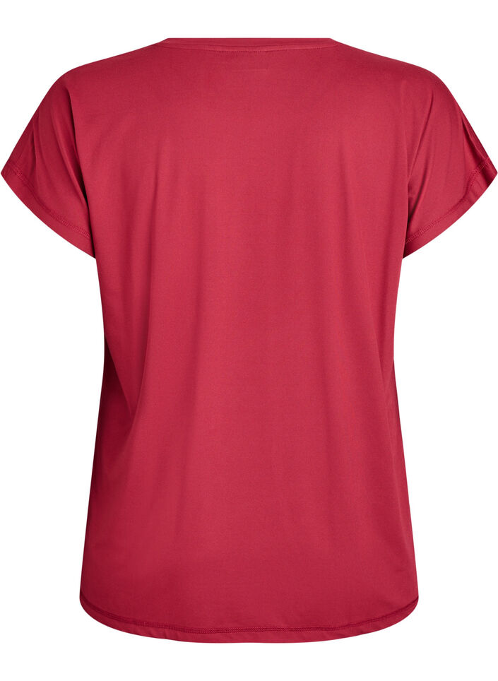 Solid-coloured training T-shirt, Red, Packshot image number 1