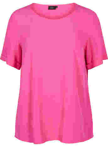 Short-sleeved viscose blouse