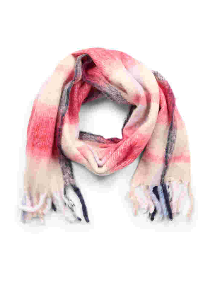 Scarf with fringes, Pink, Packshot image number 0