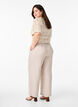 Loose trousers in linen and viscose, Beige, Model image number 1