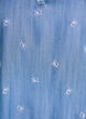 Lyocell dress with a denim look and embroidered flowers, Light Blue, Packshot image number 2
