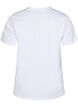 Cotton T-shirt with embroidery detail, White, Packshot image number 1