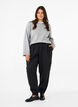 Trousers with cargo pockets and elasticated waist, Black, Model image number 0
