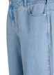 Myra jeans with wide fit and flower details, Light Blue, Packshot image number 2