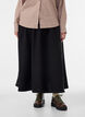 A-line maxi skirt with pockets, Black, Model image number 2