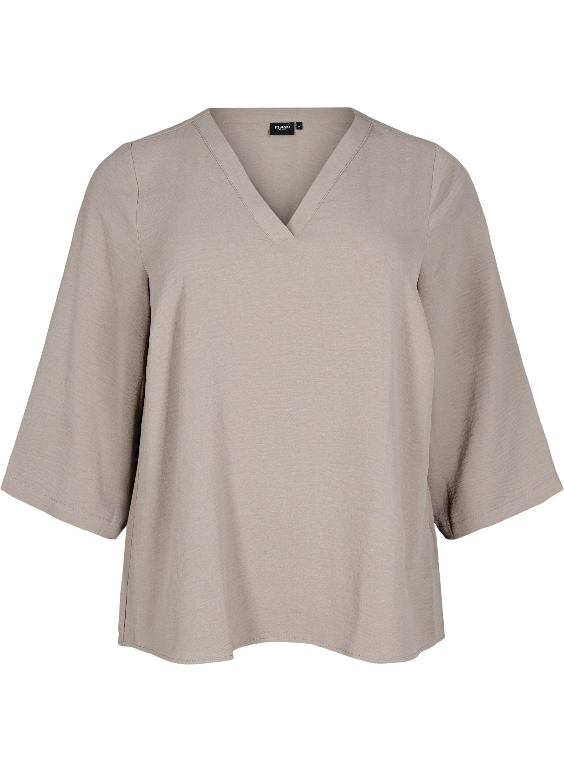 ZizzifashionBlouse with 3/4 sleeves, Beige, Packshot image number 0