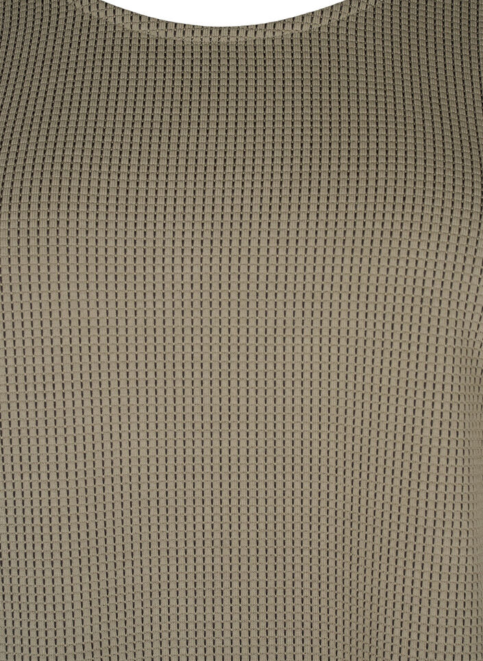 Textured A-line blouse, Greige, Packshot image number 2