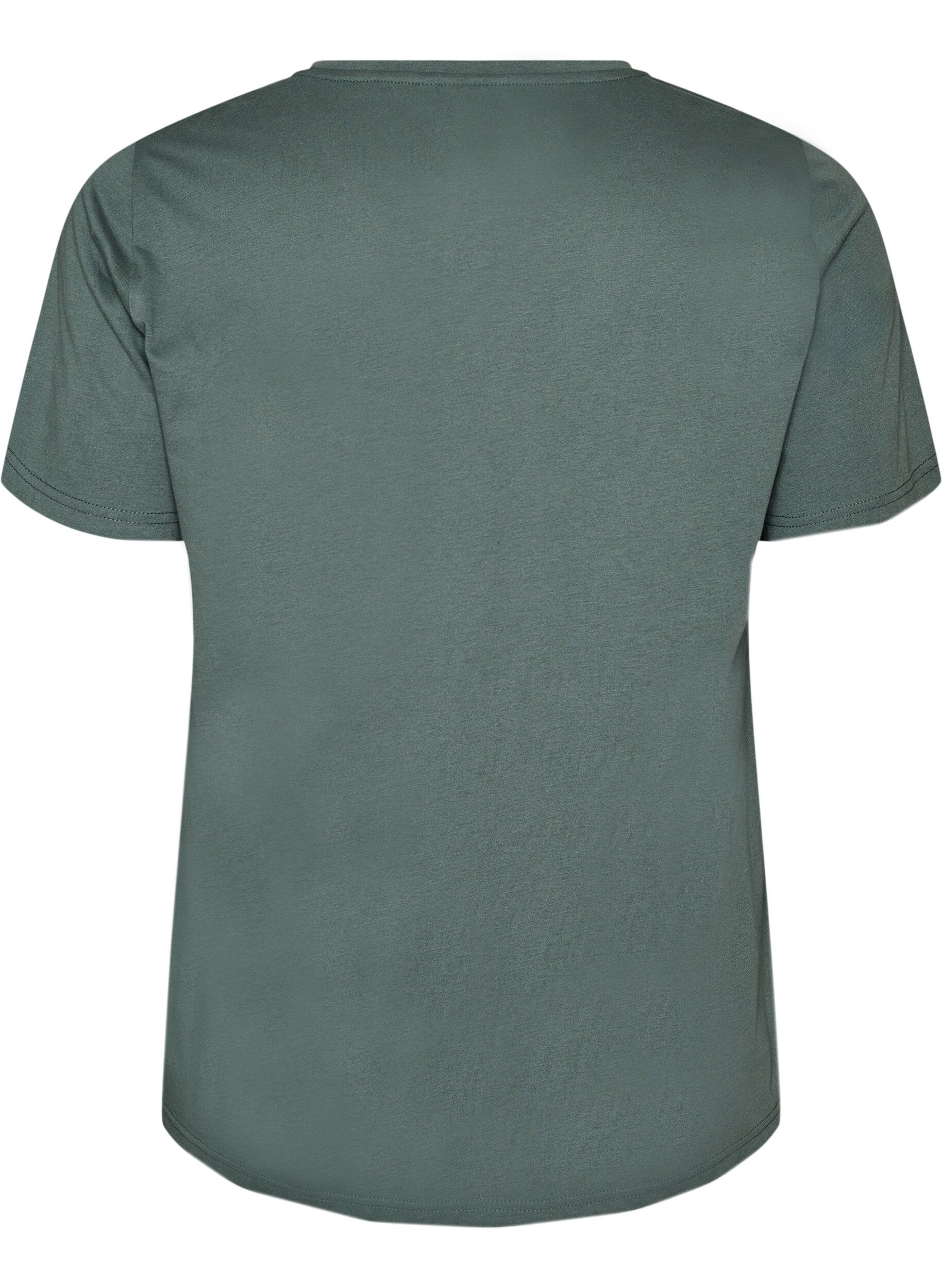 ZizzifashionT-shirt with motif, Green, Packshot image number 1
