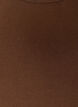 Cotton ribbed top with high neck, Brown, Packshot image number 2