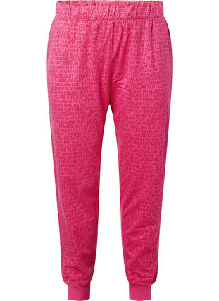 Sweatpants with print and pockets, Hot Pink AOP, Packshot image number 0