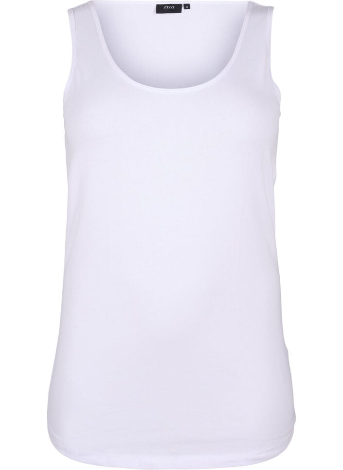 Cotton basic top, White, Packshot