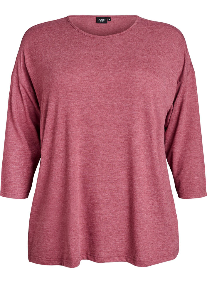 Jersey blouse with 3/4 sleeves, Red, Packshot image number 0