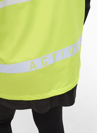 Yellow running vest with reflectors, Neon Yellow, Model image number 2