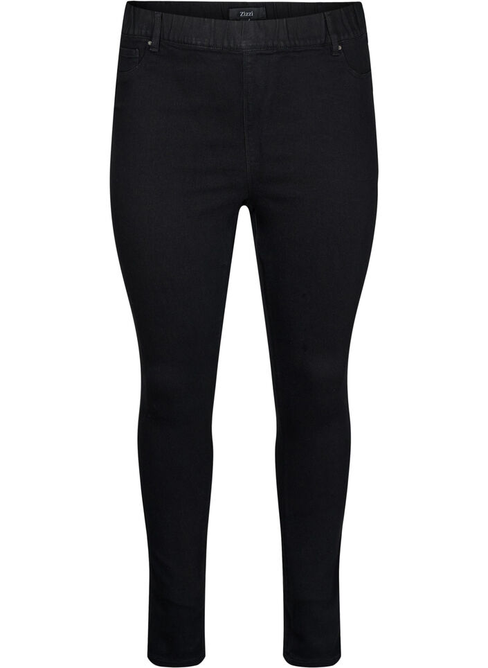 High-waisted jeggings, Black, Packshot image number 0