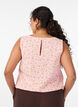 Sleeveless top with texture, Rose, Model image number 2