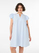 Striped cotton dress with ruffles and an A-line fit, Light Blue, Model image number 0