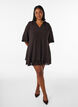 A-line dress with layered ruffles, Brown, Model image number 1