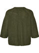 Ribbed jumper with 3/4 sleeves, Green, Packshot image number 1