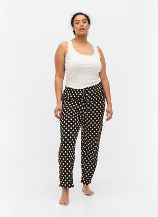 Pyjama bottoms , Black W. Angora Dot, Model image number 2