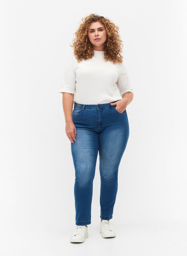 Slim fit Emily jeans with normal waist, Light blue, Model image number 0
