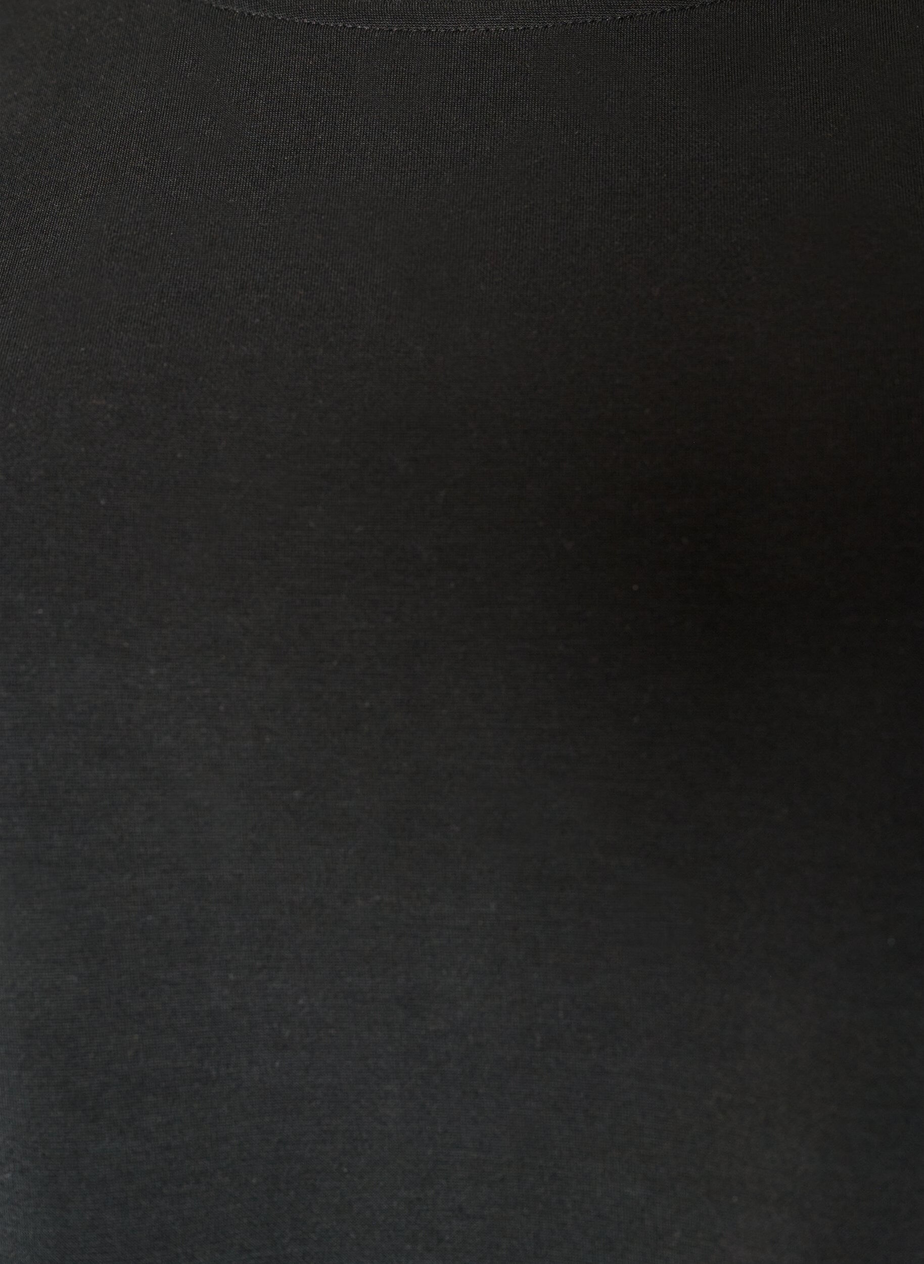 ZizzifashionBlouse with mesh sleeves and lace trim, Black, Packshot image number 2