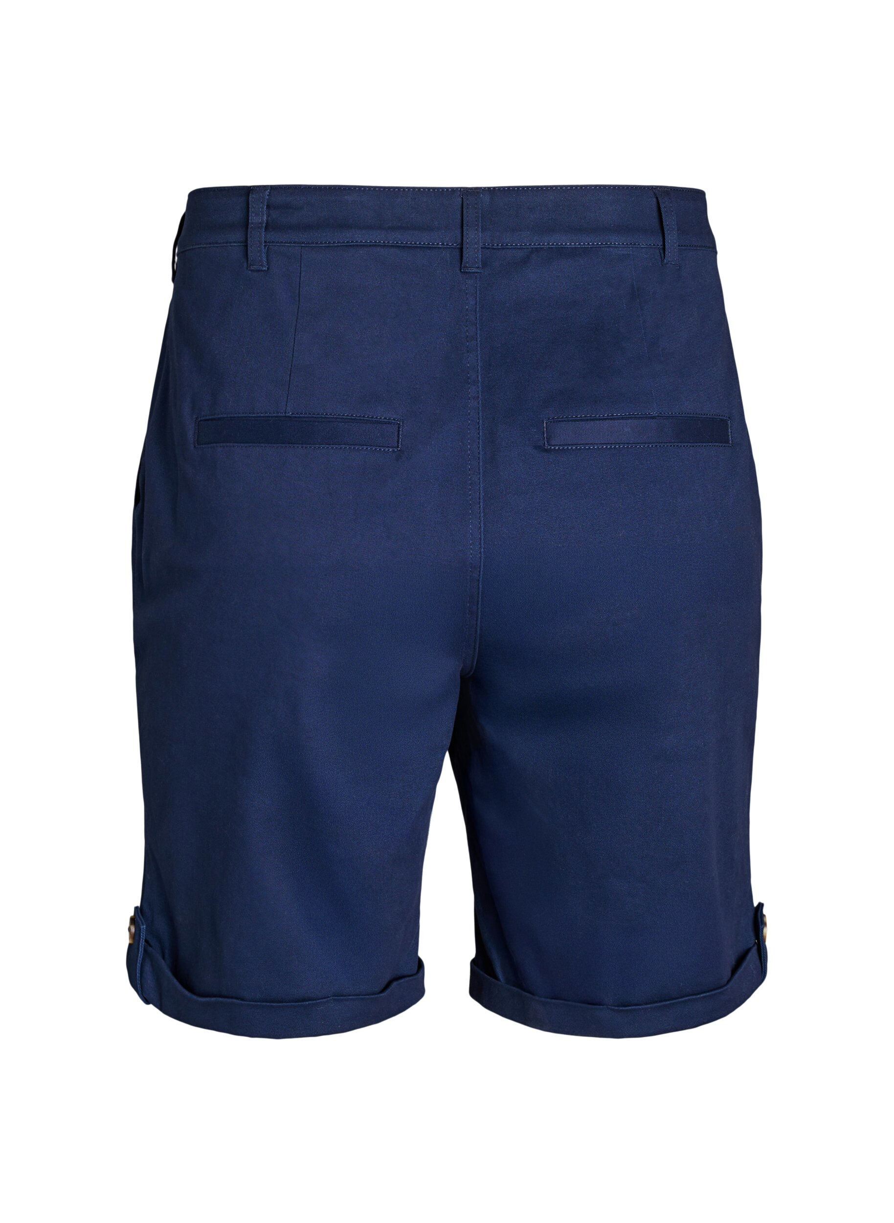 Zizzifashion Chino shorts with pockets, Blue, Packshot image number 1