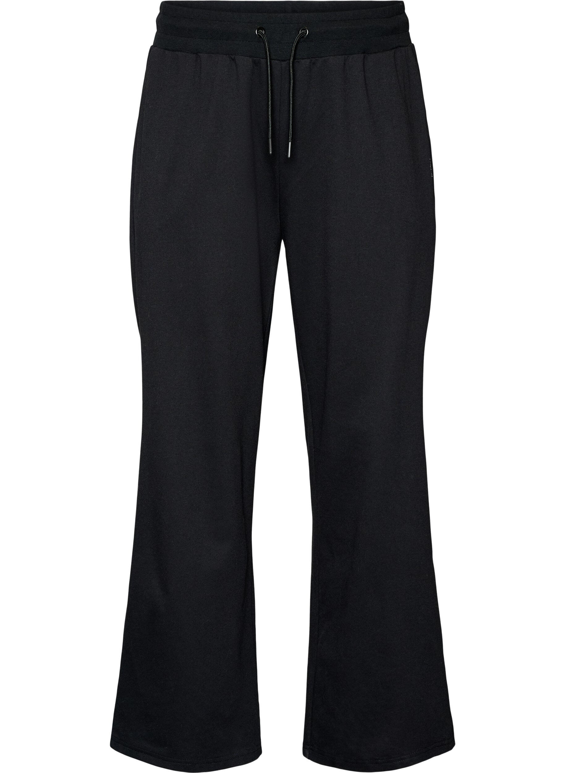 Wide-leg training trousers with a high waist
